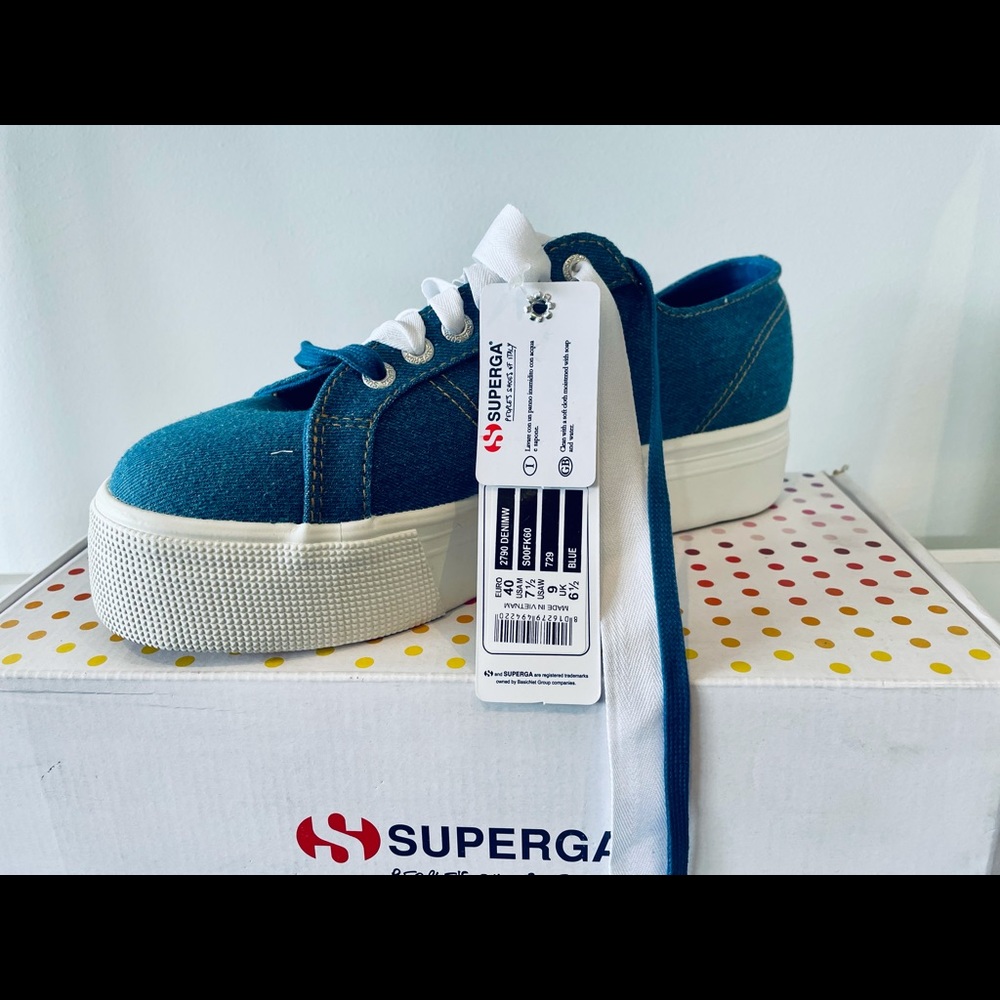 ✨HOST PICK ✨ SUPERGA  | Denim platform sneakers (NWT) - Picture 7 of 8